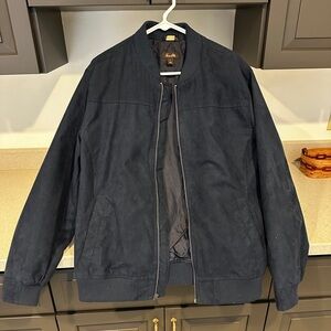 Tasso Elba Faux Suede Bomber Jacket - Large